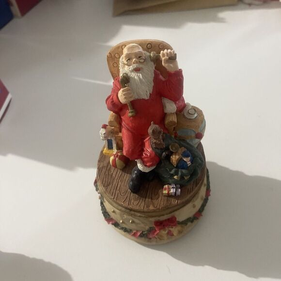 Vintage Jay Import Co. Santa Music Box Made In China Plays‎ Jingle Bells - Picture 1 of 8
